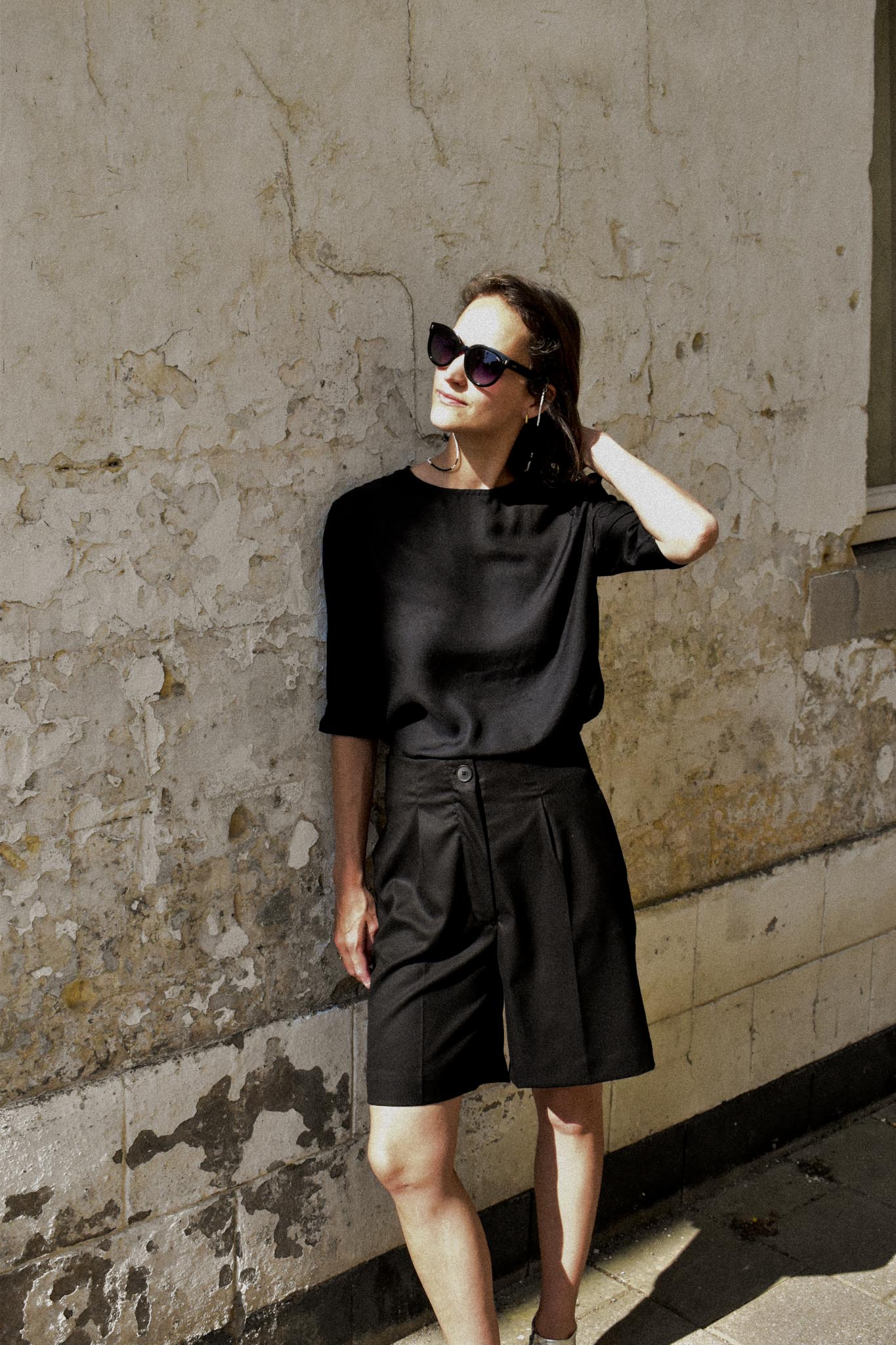 BUNDLE Palmyra Blouse + Sanchi Shorts BLACK - Fransje Sophie